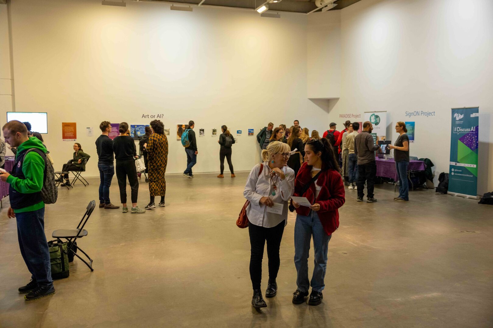 European Researchers Night - a demonstration of AI and technology at the Douglas Hyde Gallery in Trinity College Dublin