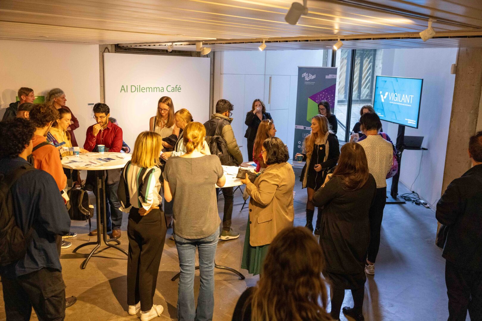 European Researchers Night - a demonstration of AI and technology at the Douglas Hyde Gallery in Trinity College Dublin